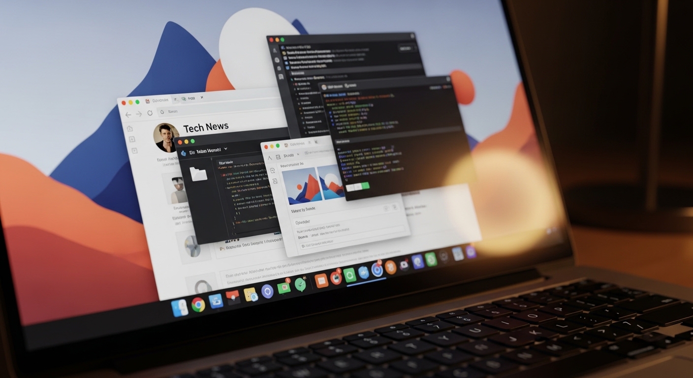 Clean Linux desktop interface on a laptop screen