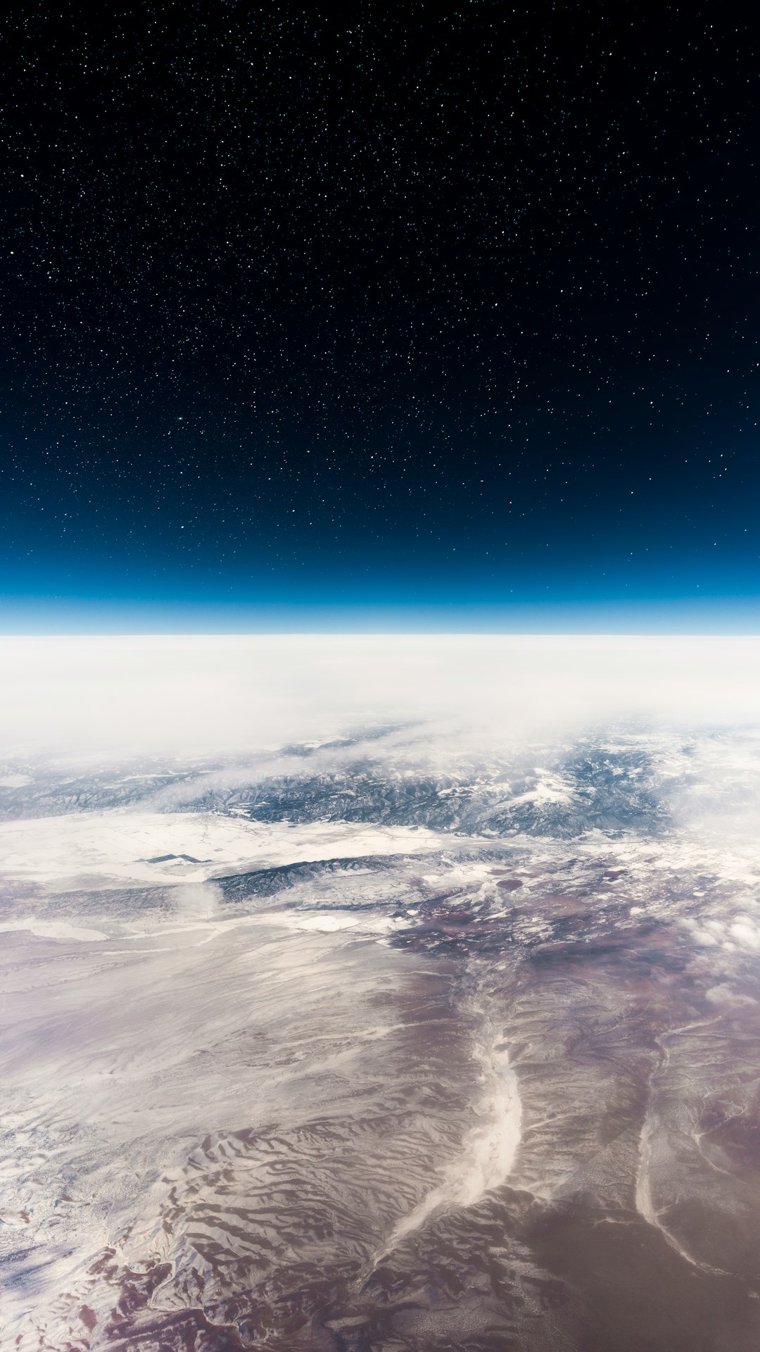 Earth surrounded by orbital debris cloud in low orbit