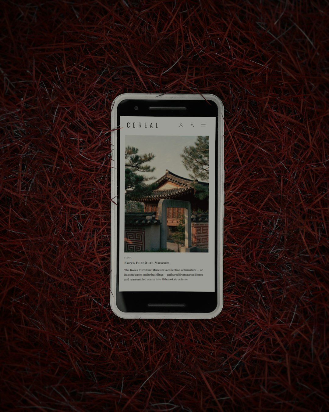 Smartphone showing accessible webpage design