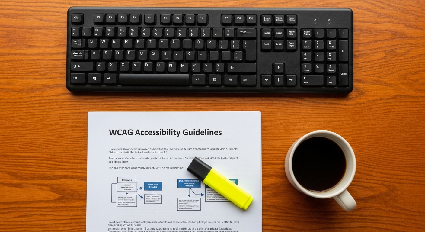 Accessibility guidelines document on desk