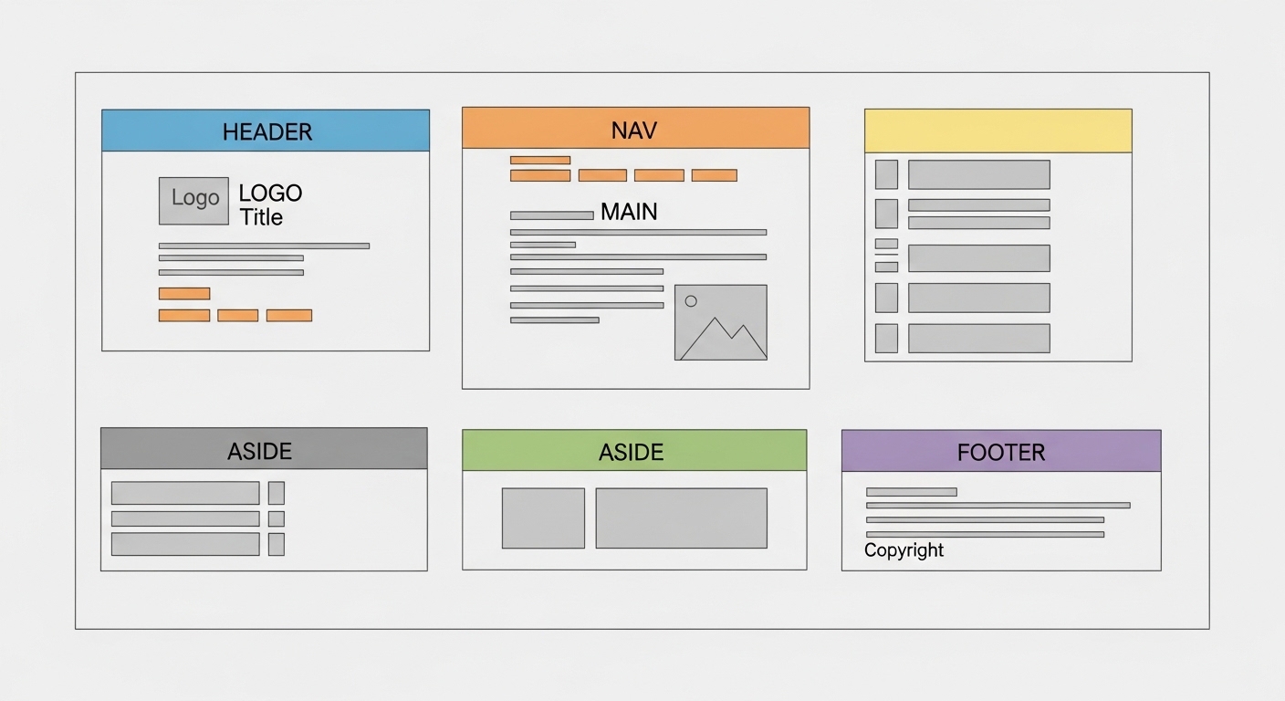 Webpage semantic regions diagram