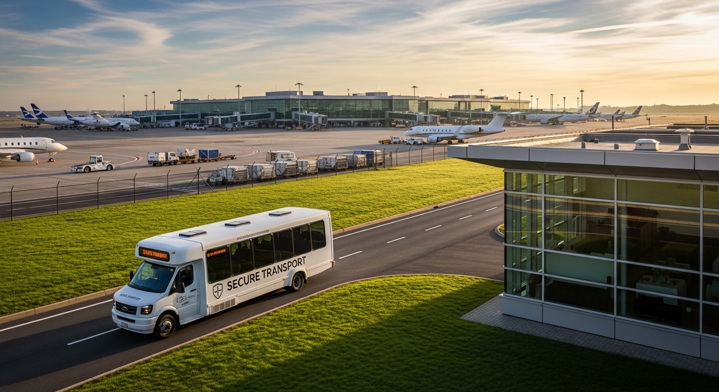 Secure shuttle connecting remote checkpoint to terminal