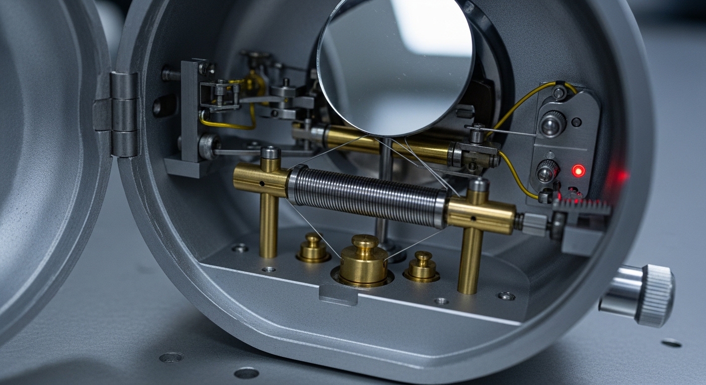 Precision gravimeter instrument used to measure gravitational variation