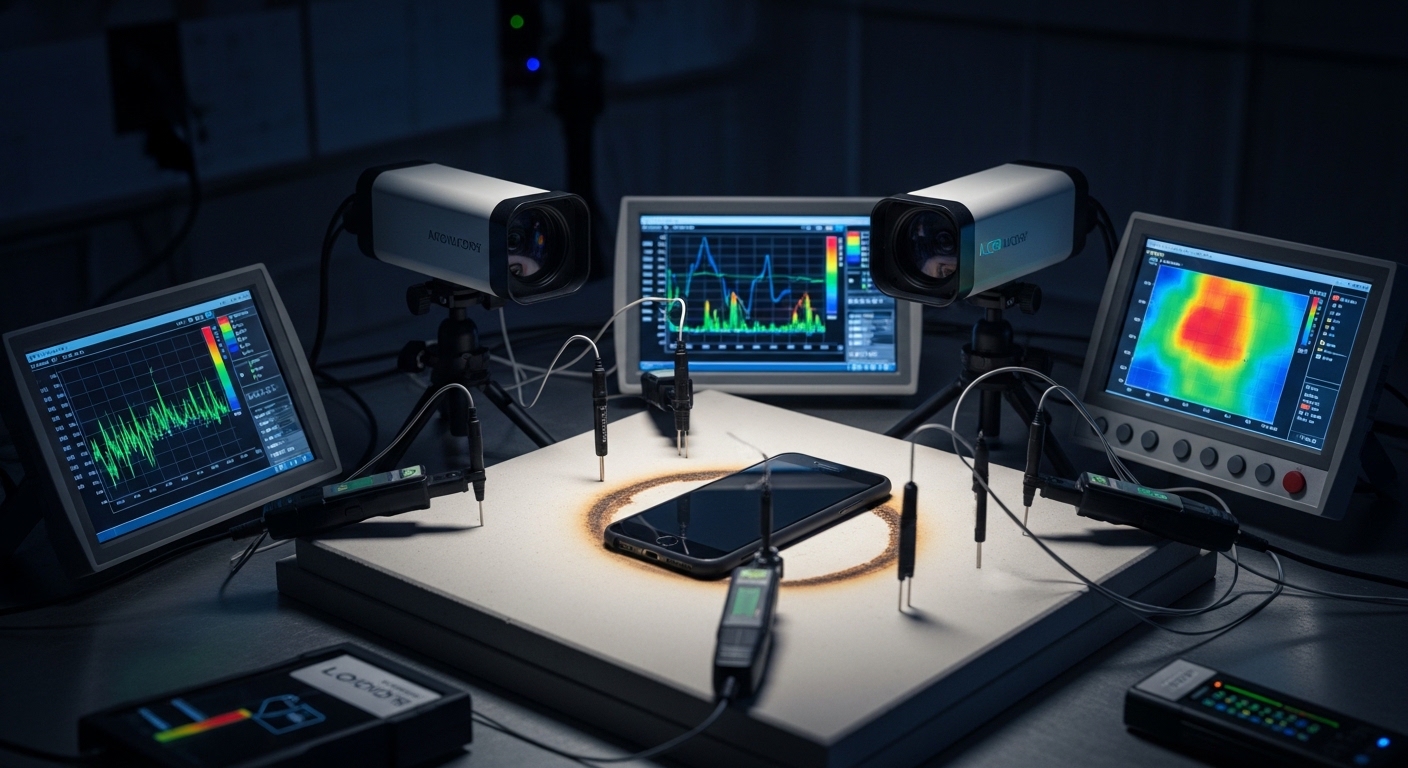 Test de batterie dans un laboratoire de sécurité