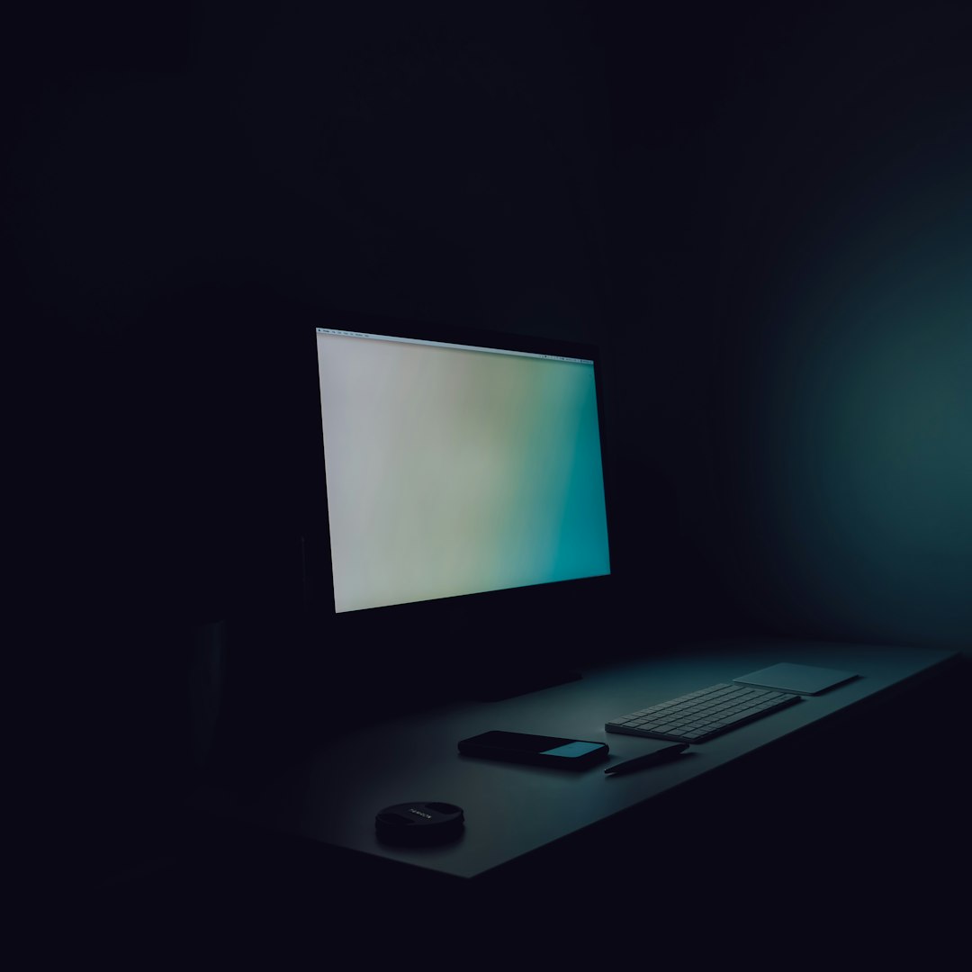 Minimalist private search engine interface on screen