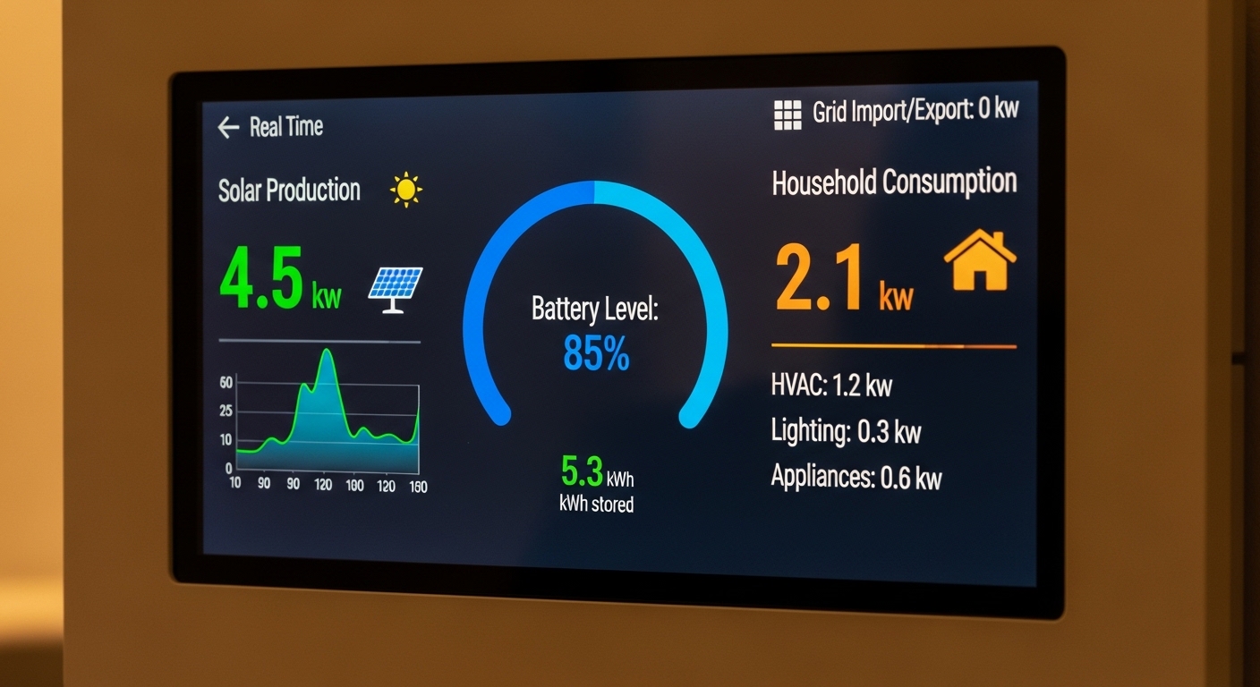 Écran de monitoring énergétique domestique en temps réel