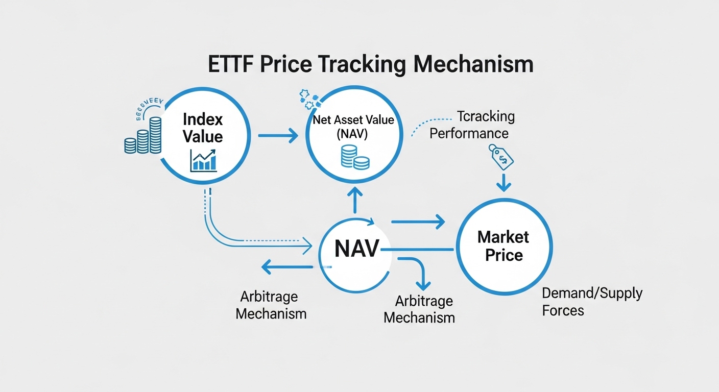 ETF 가격 추적 메커니즘 다이어그램