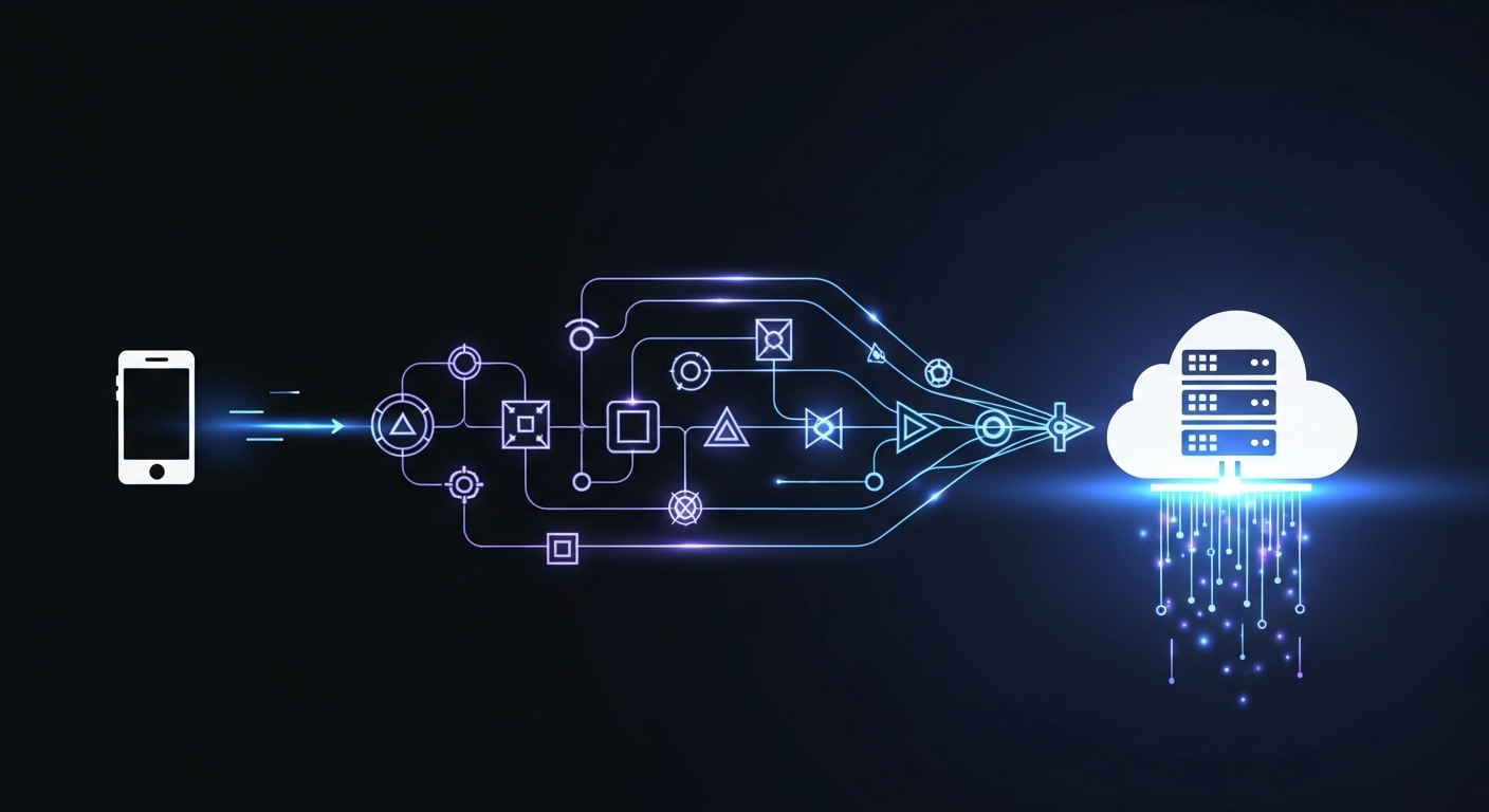 Data flow diagram from phone to advertising servers