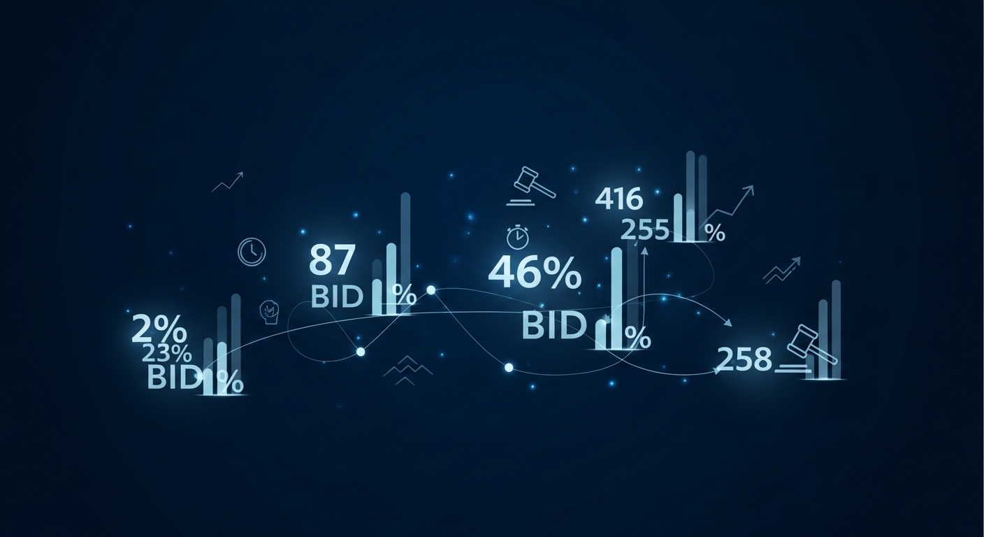 Abstract visualization of real-time digital ad auction