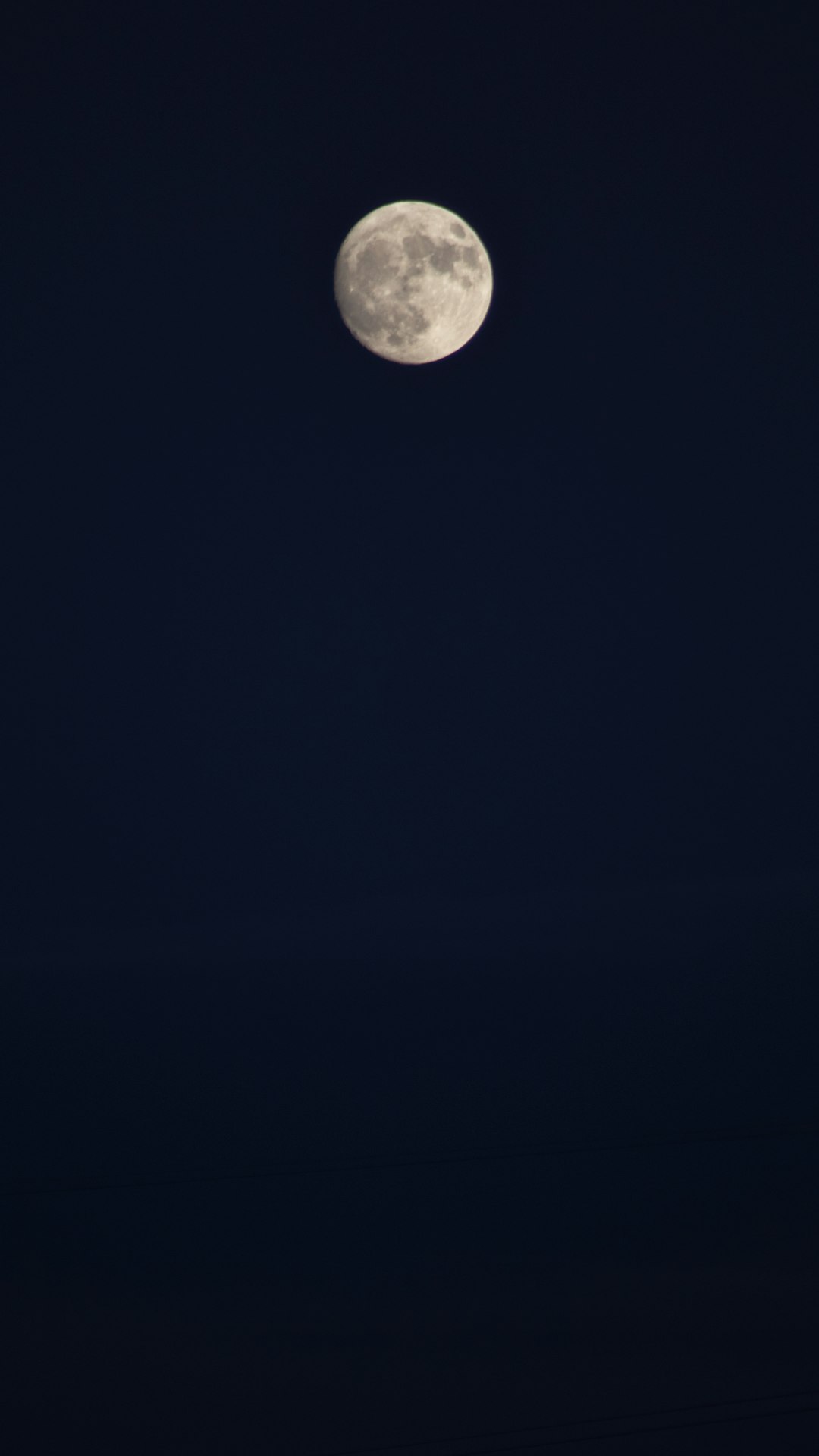 Vollmond im Winterhimmel durch kahle Äste