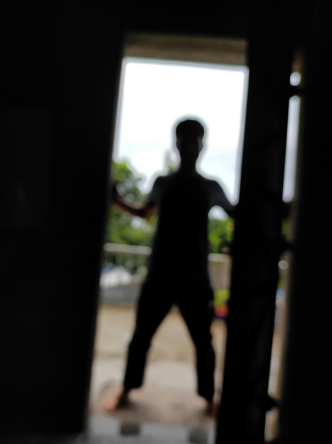 Person silhouette in morning light reflecting on health