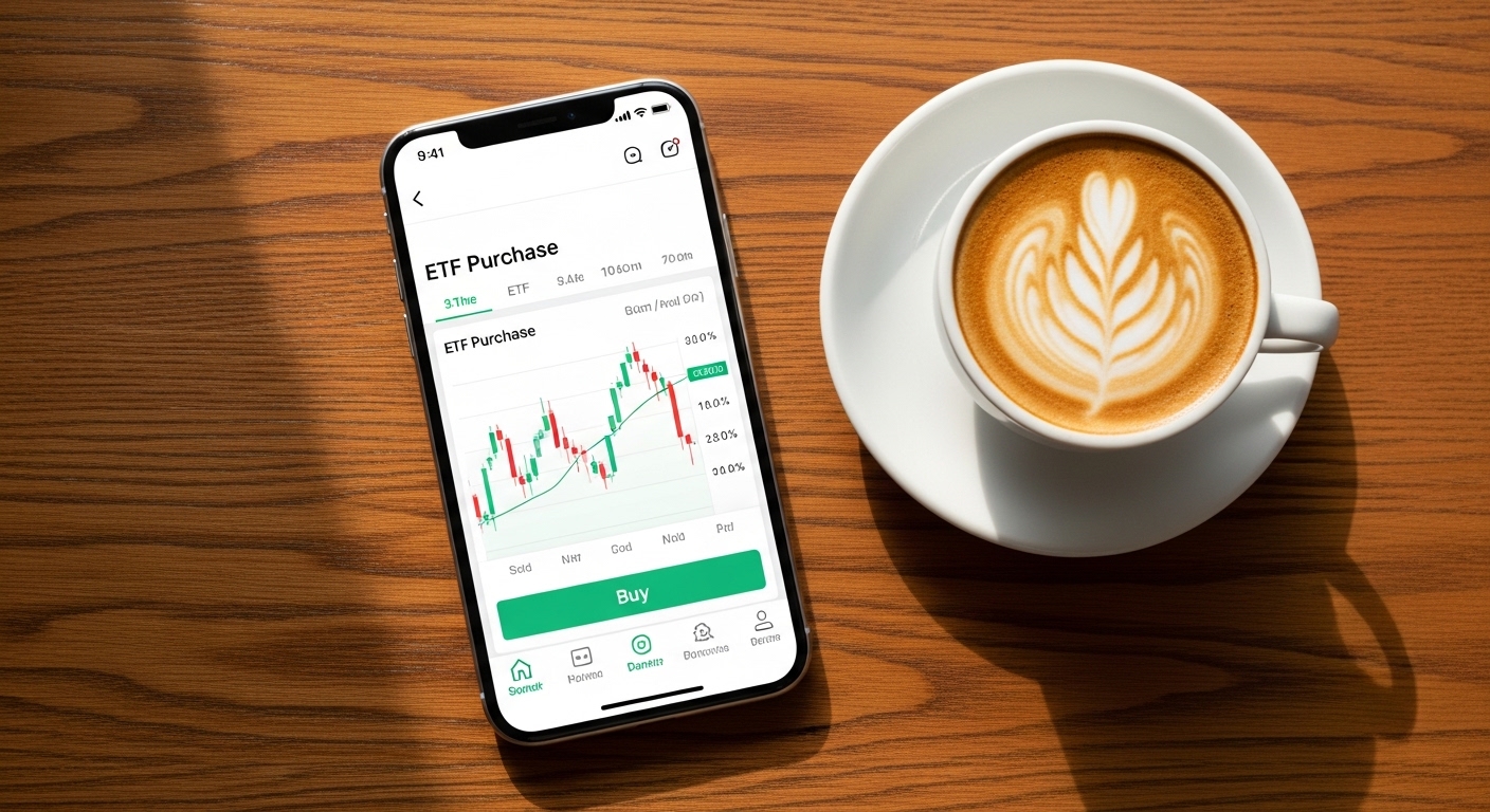스마트폰으로 ETF 매수하는 화면