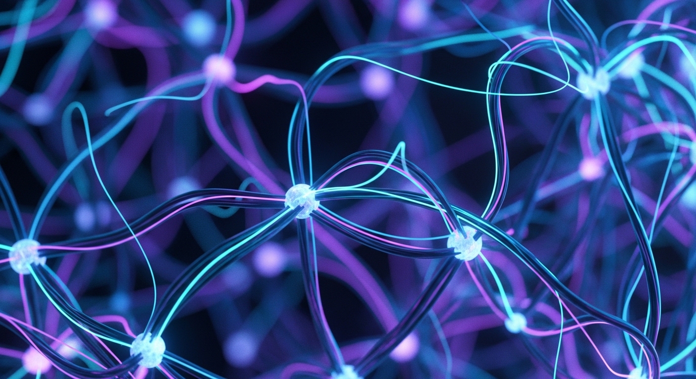 Abstract visualization of neural network connections