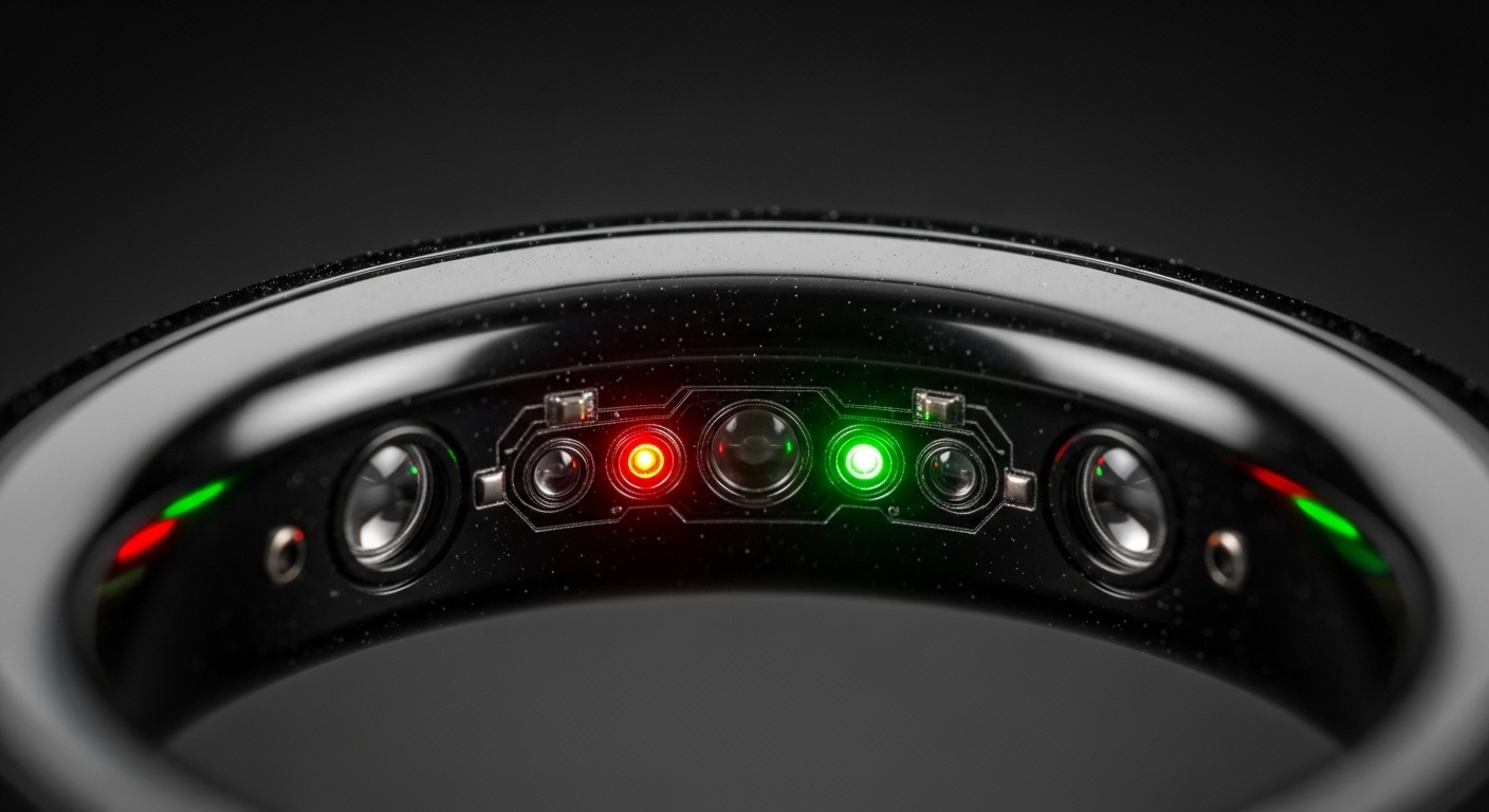 Smart ring sensor array close-up detail