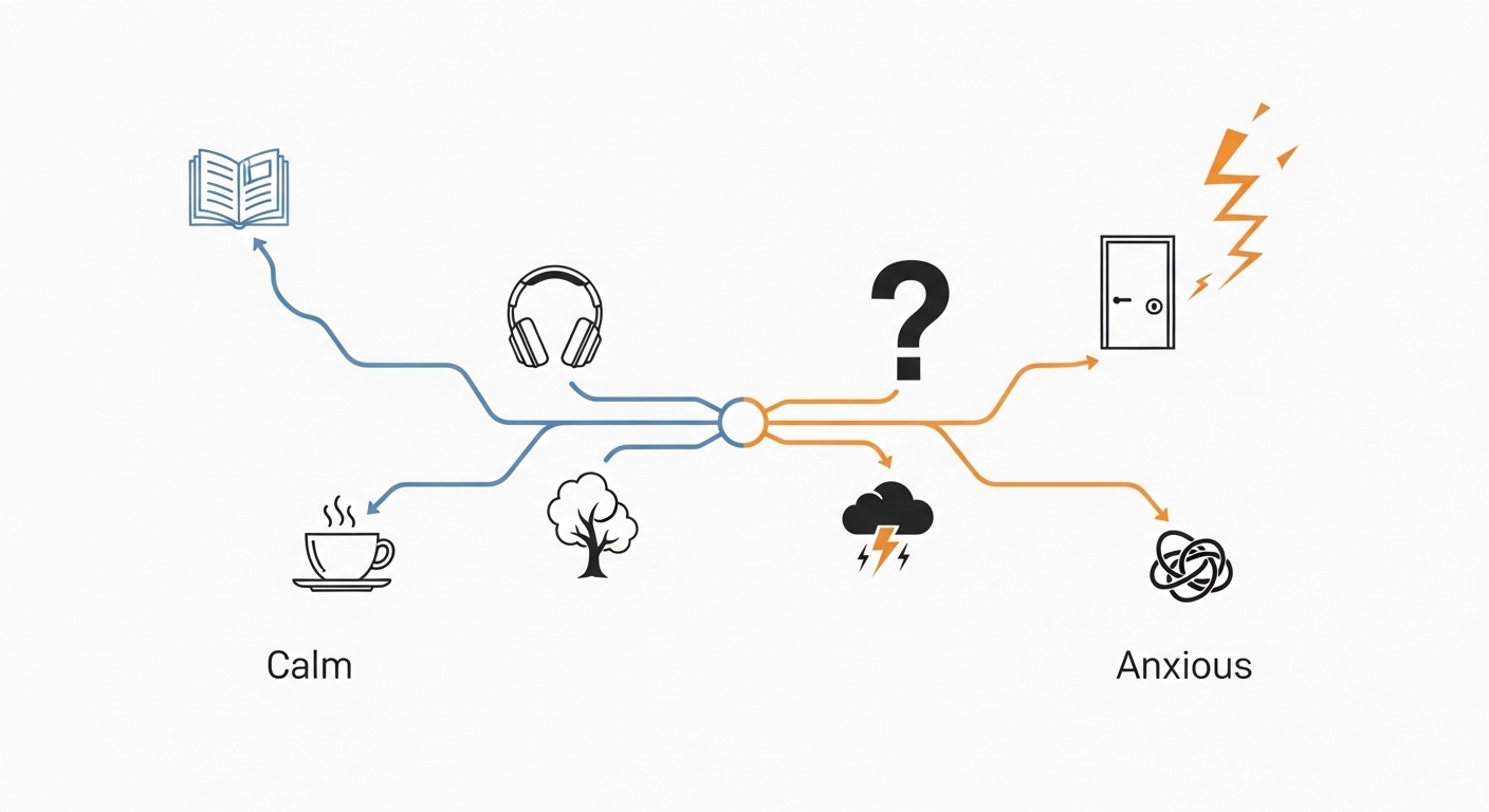 Diagram comparing two personality paths