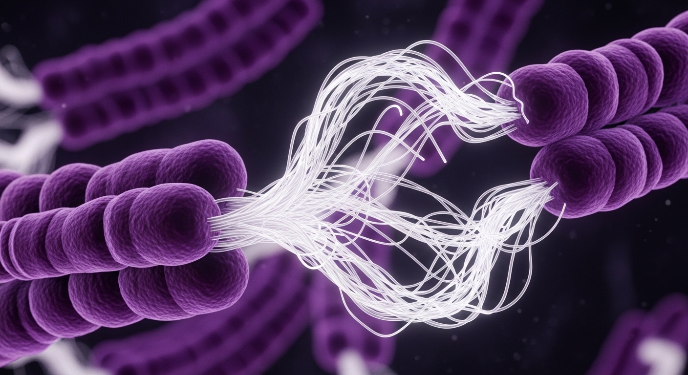 Hình ảnh telomere nhiễm sắc thể dưới kính hiển vi