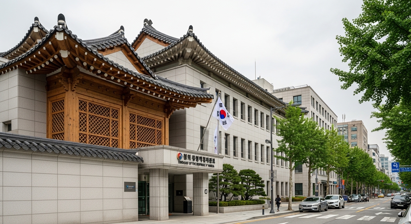 해외 대한민국 대사관 건물 외관