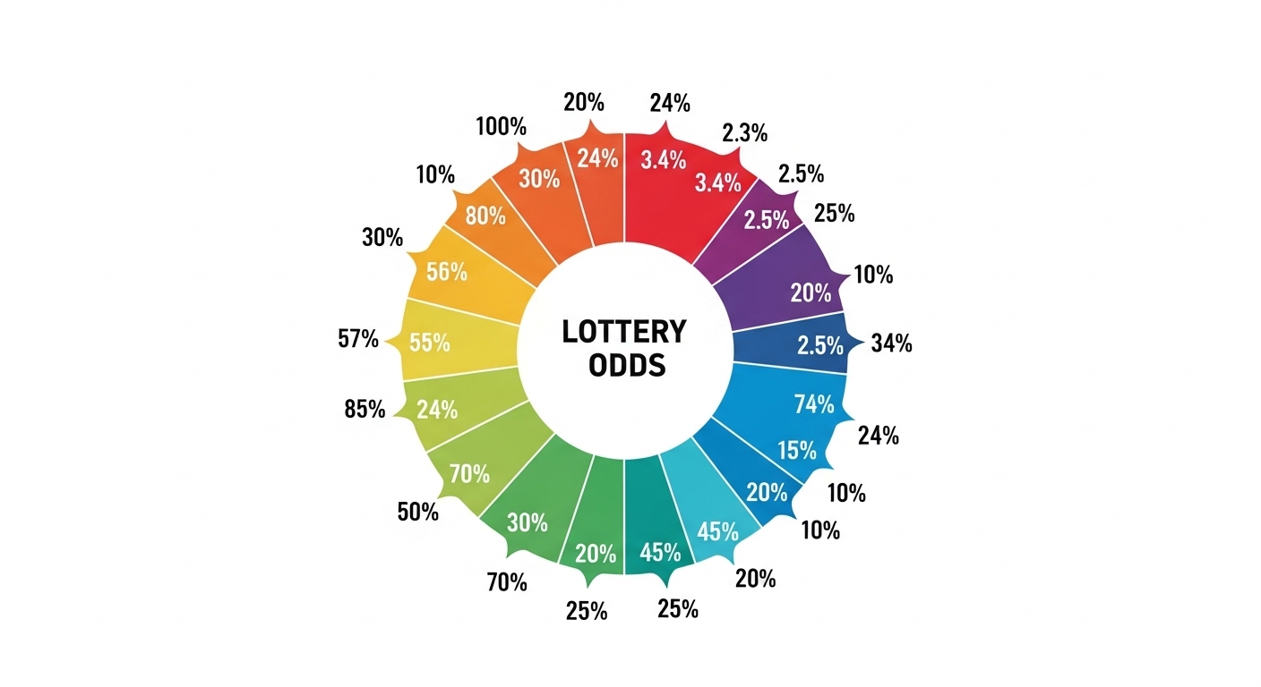 Lottery odds pie chart for 14 NBA teams
