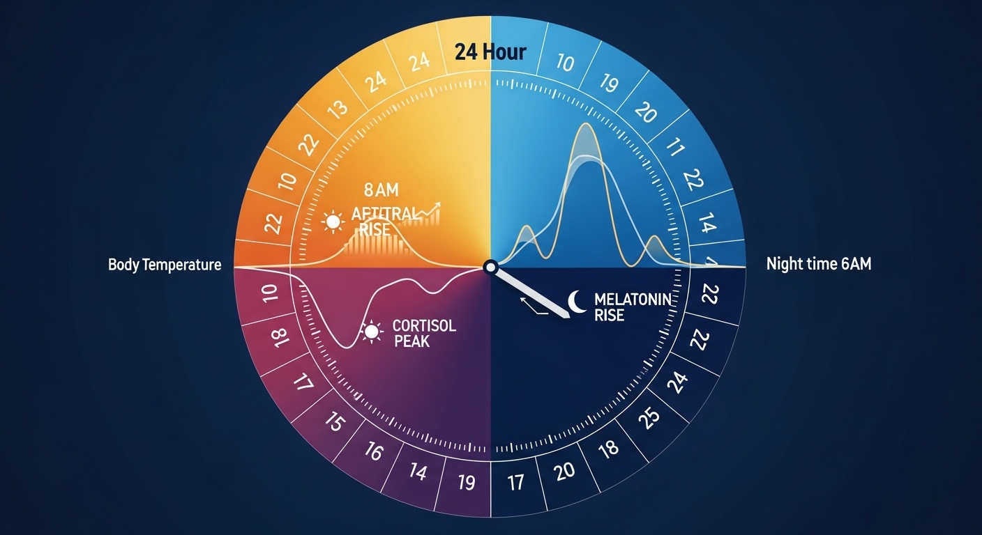 24-hour circadian rhythm cycle diagram