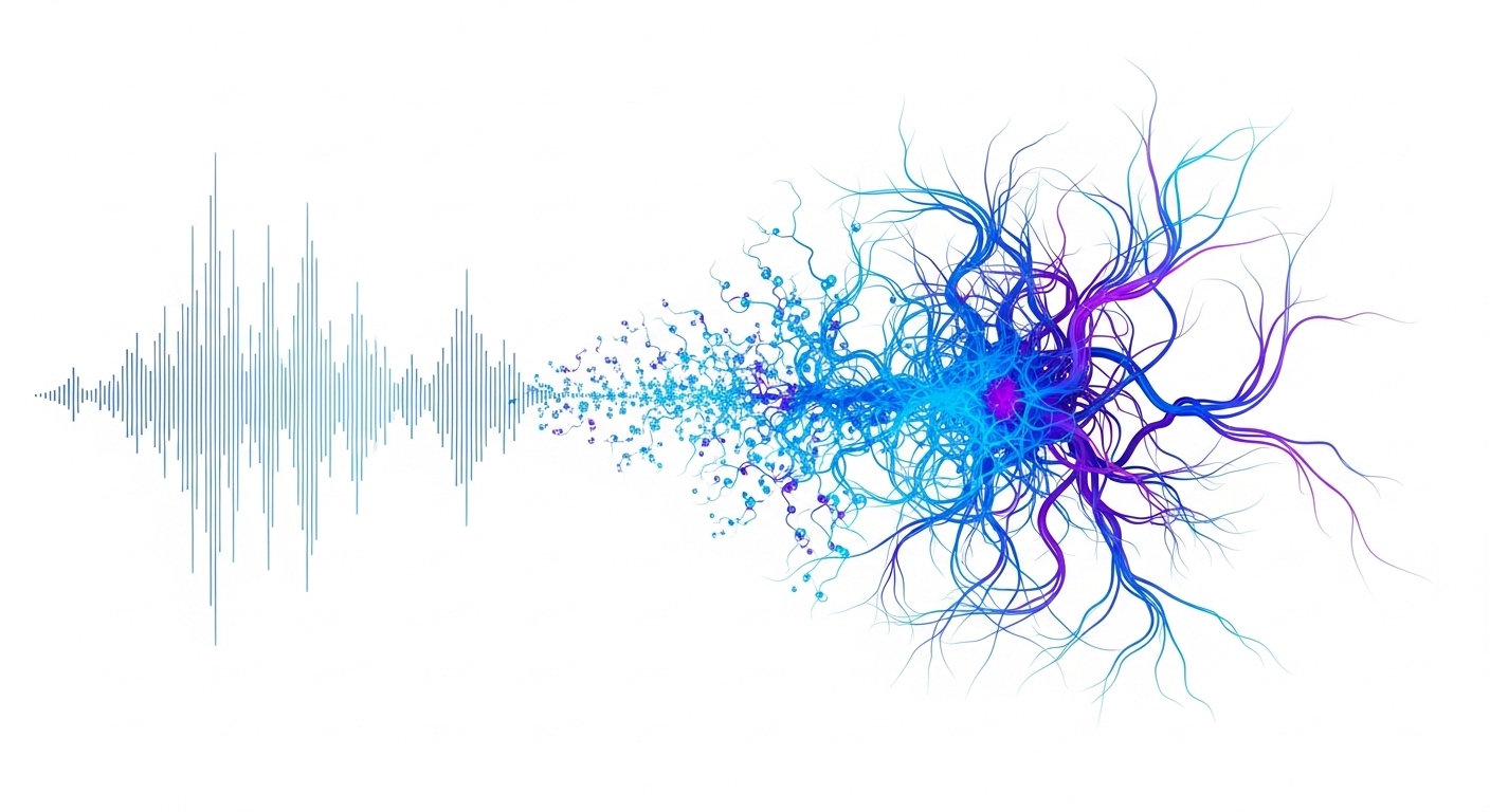 Visualização de ondas sonoras e atividade cerebral