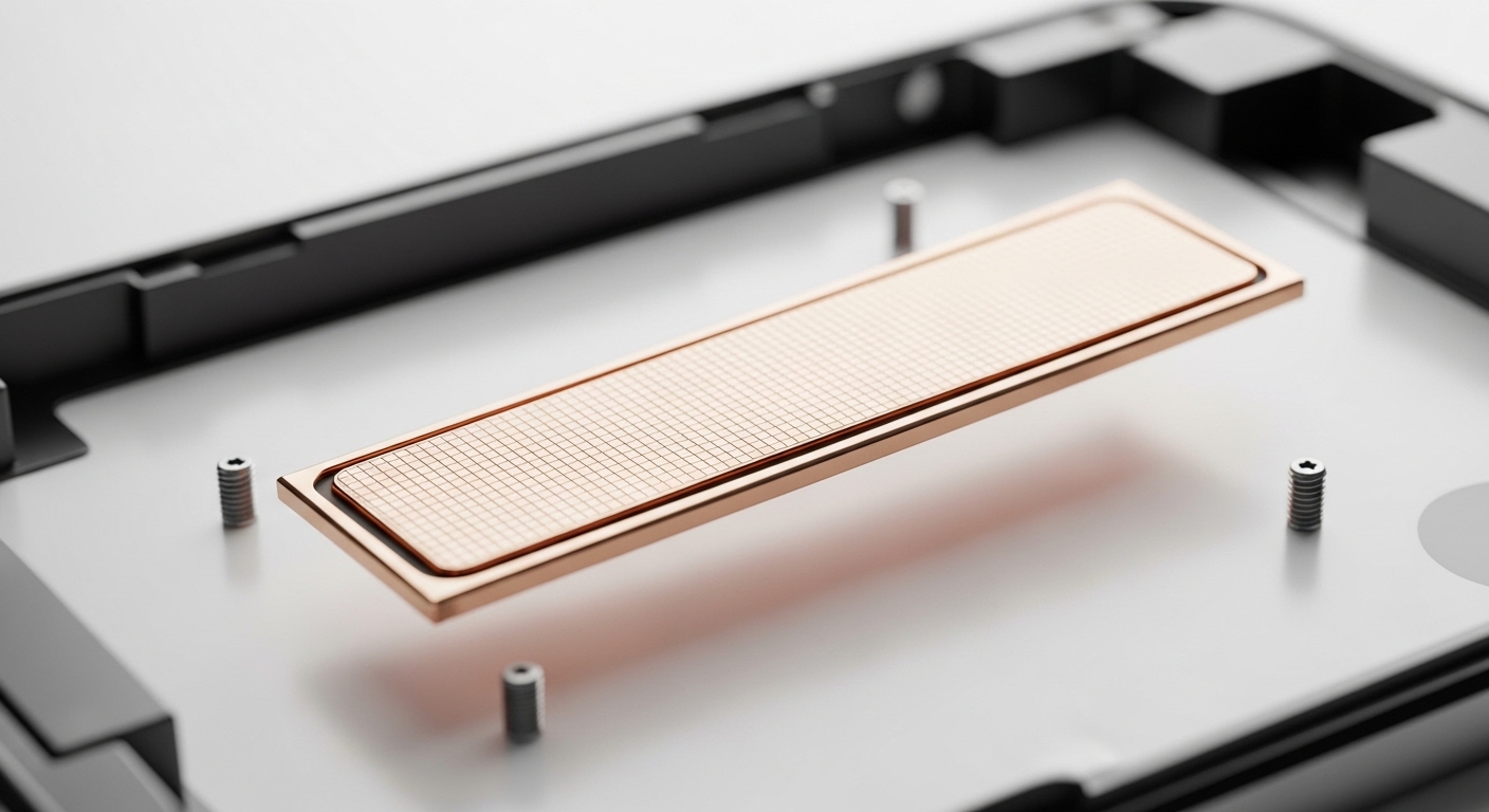 Komponen vapor chamber tipis dari dalam smartphone