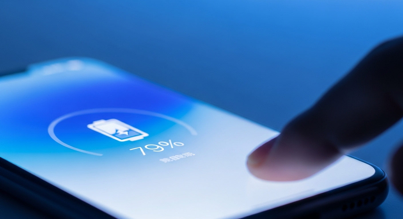 Phone screen showing 79 percent battery level