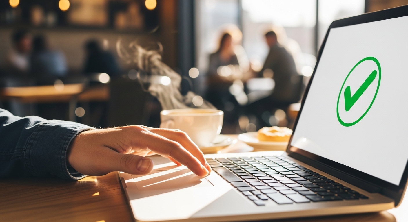 Pengguna berhasil login menggunakan passkey di laptop