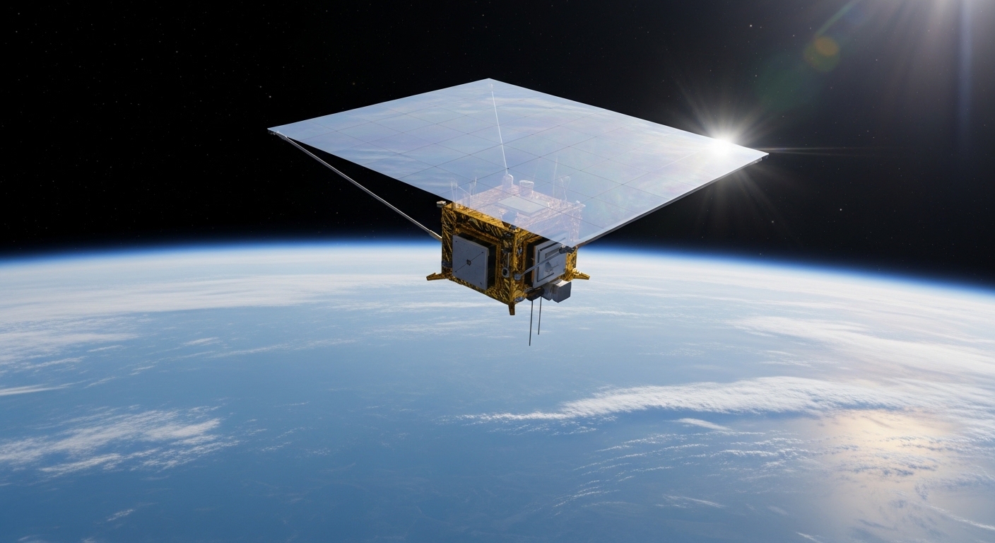 CubeSat solar sail spacecraft in low Earth orbit