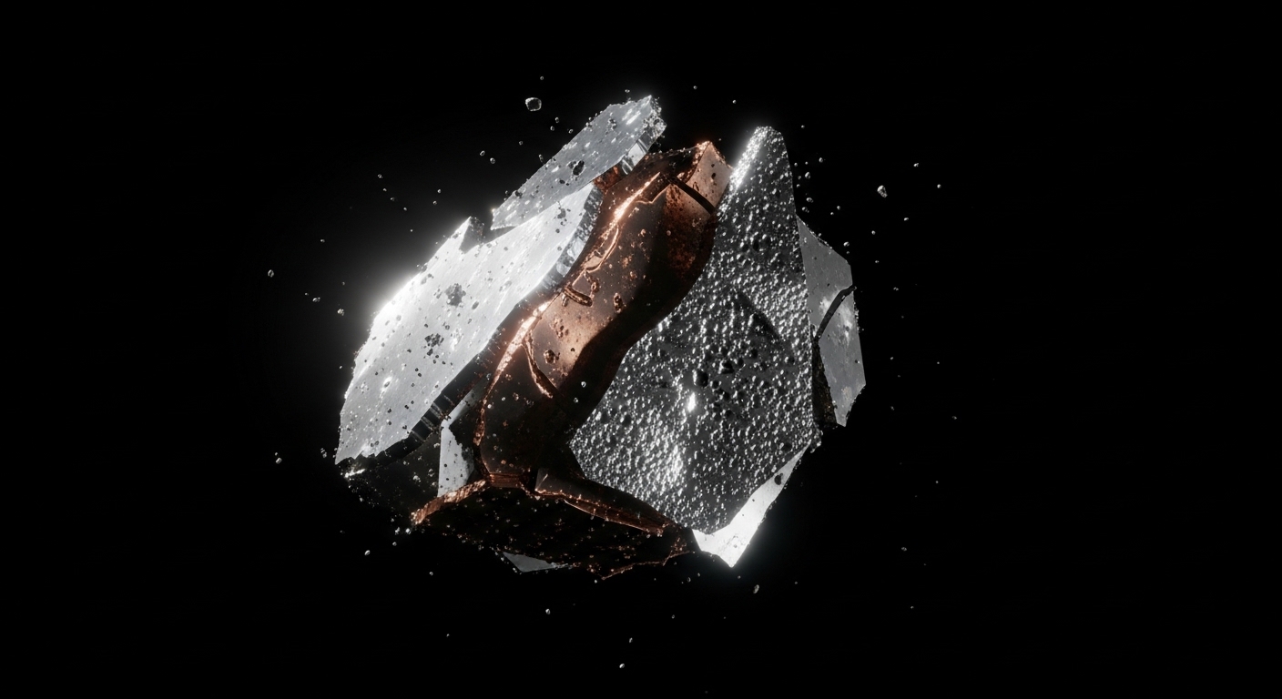 Serpihan logam satelit melayang di orbit