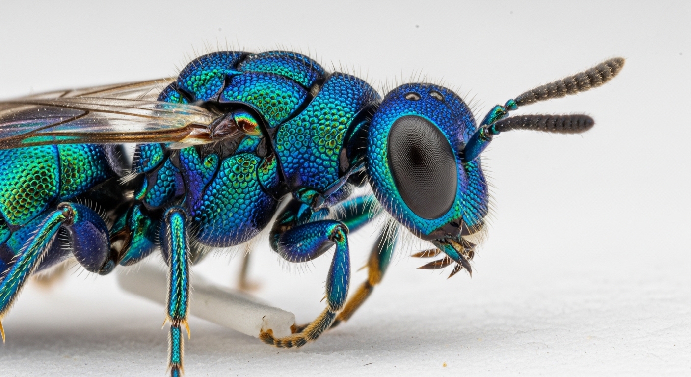 Close-up macro photo of laboratory insect specimen