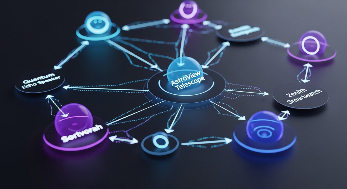 Diagram of a recommendation network with weighted nodes