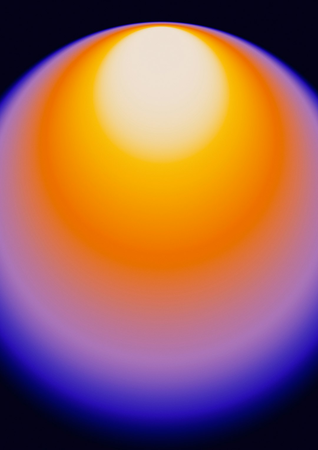 Qubit lumineux isolé dans l'obscurité, composition verticale