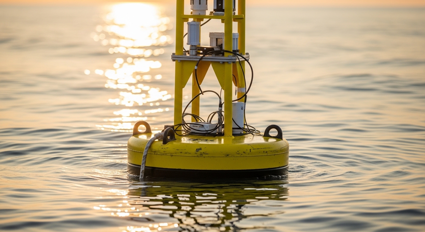 Boya de monitoreo oceánico en el Pacífico tropical