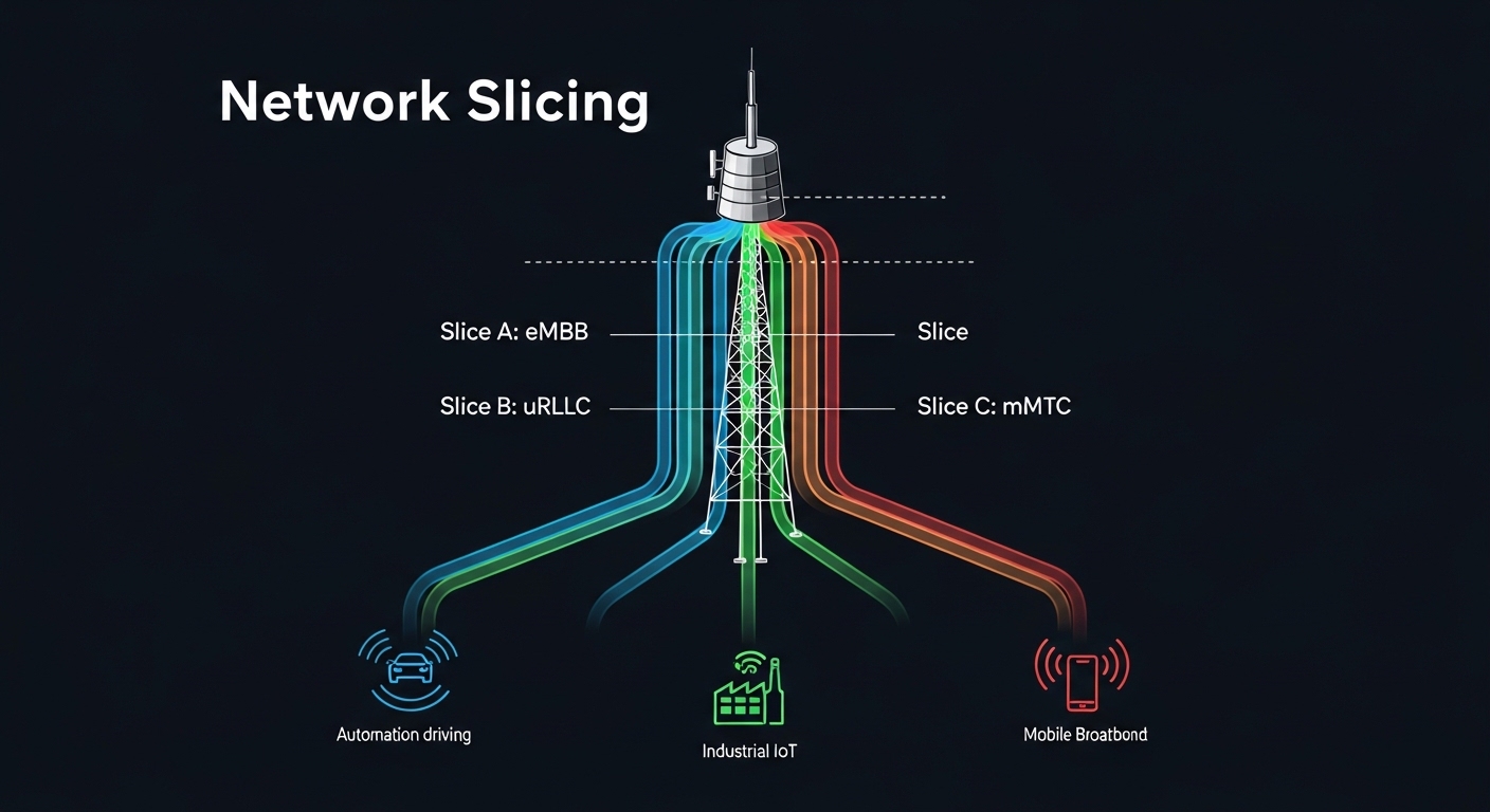 Visualisation du découpage réseau 5G en tranches virtuelles