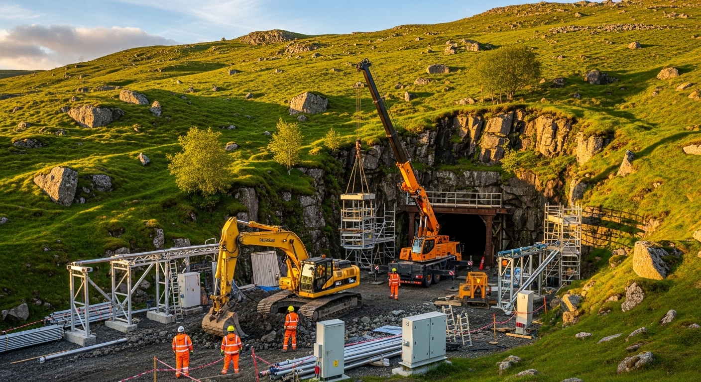 Mina abandonada reconvertida en sistema de almacenamiento gravitacional