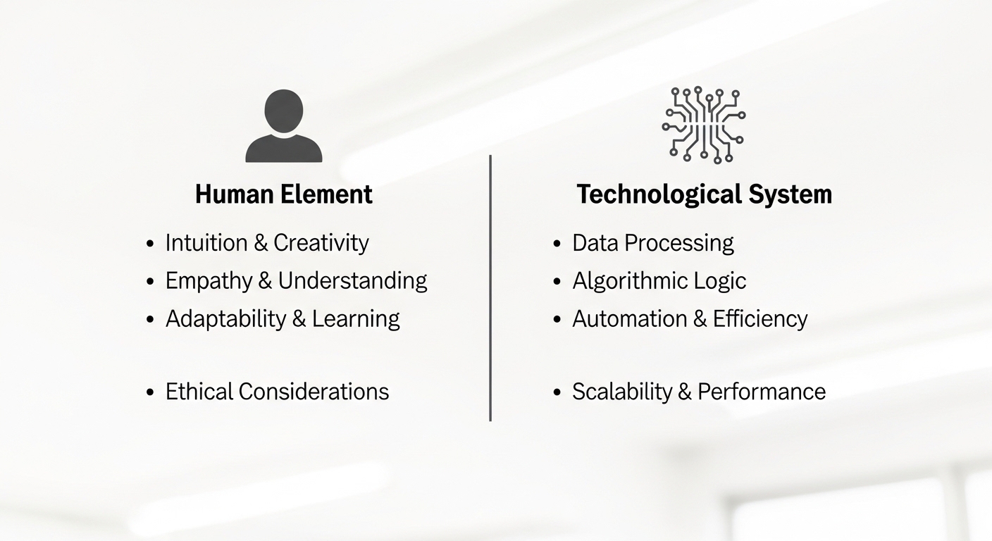 Side-by-side comparison of human and AI text styles