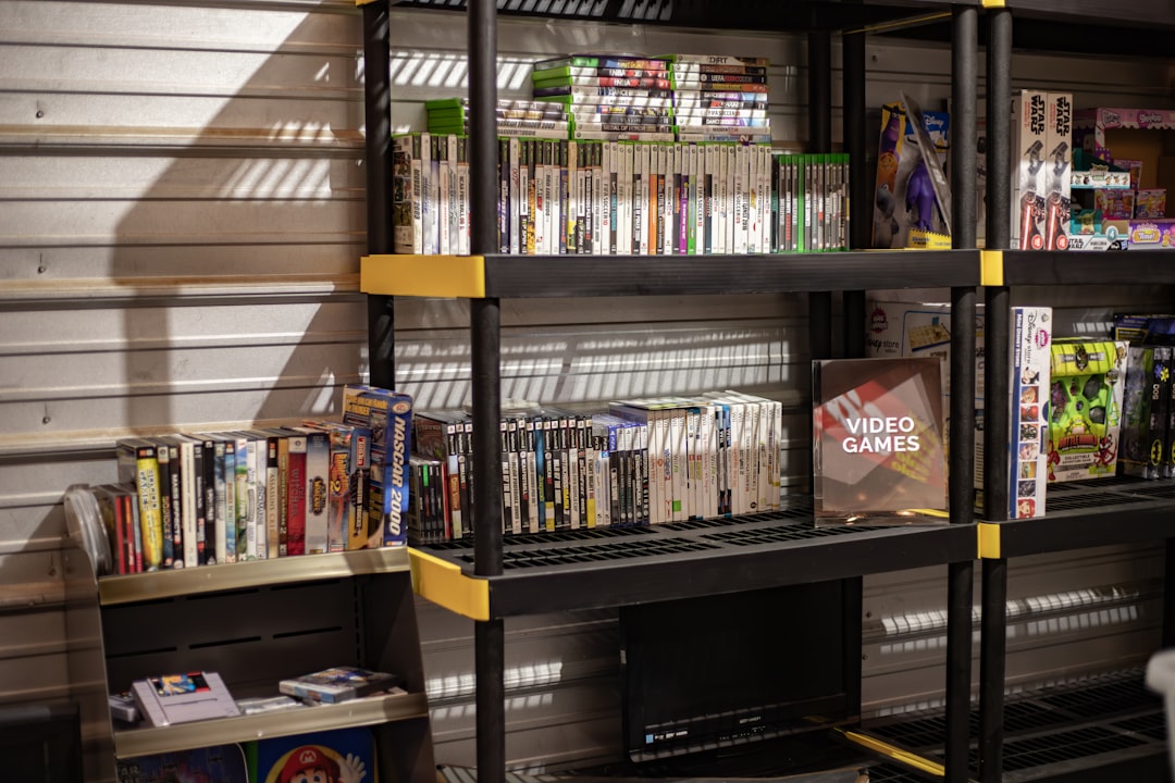 Physical game shelf versus digital storefront on TV
