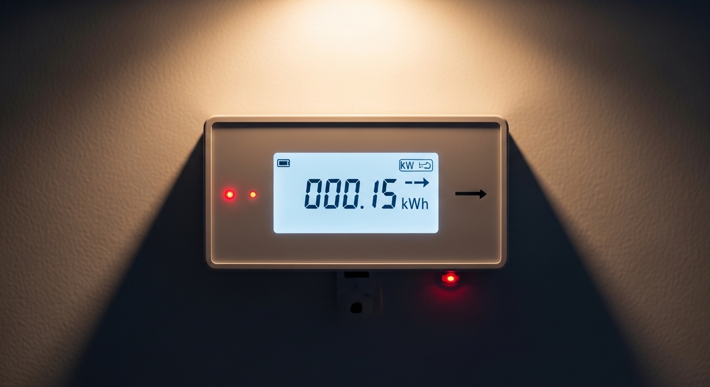 Đồng hồ điện kỹ thuật số hiển thị mức tiêu thụ thấp
