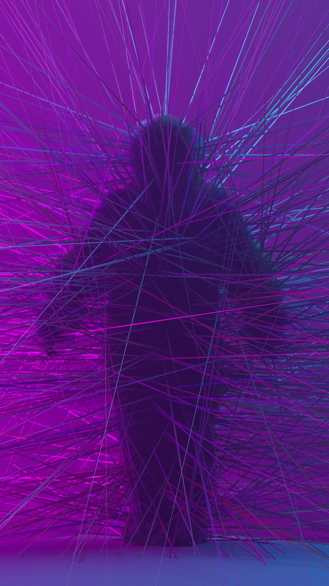 Siluet manusia menghadapi lanskap digital AI yang luas