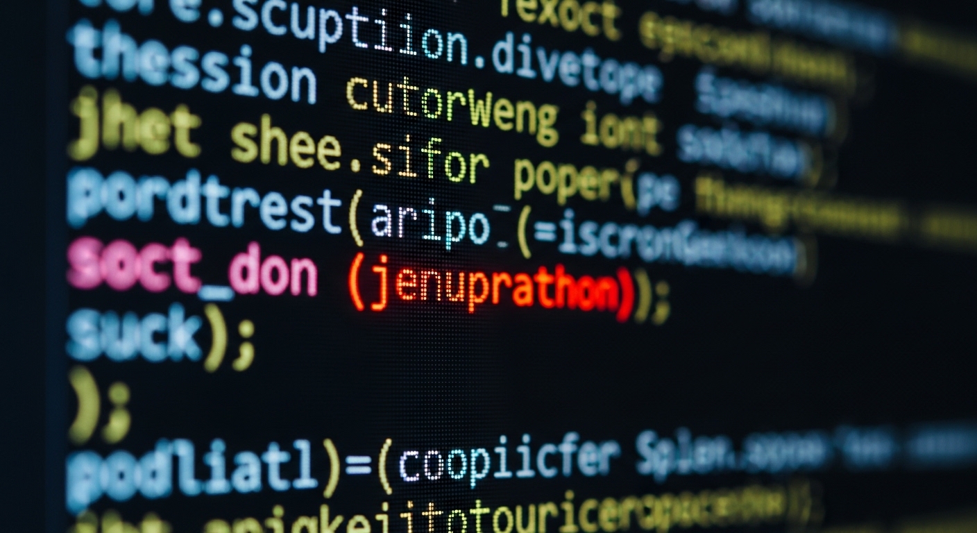 Code on screen with one highlighted vulnerable line