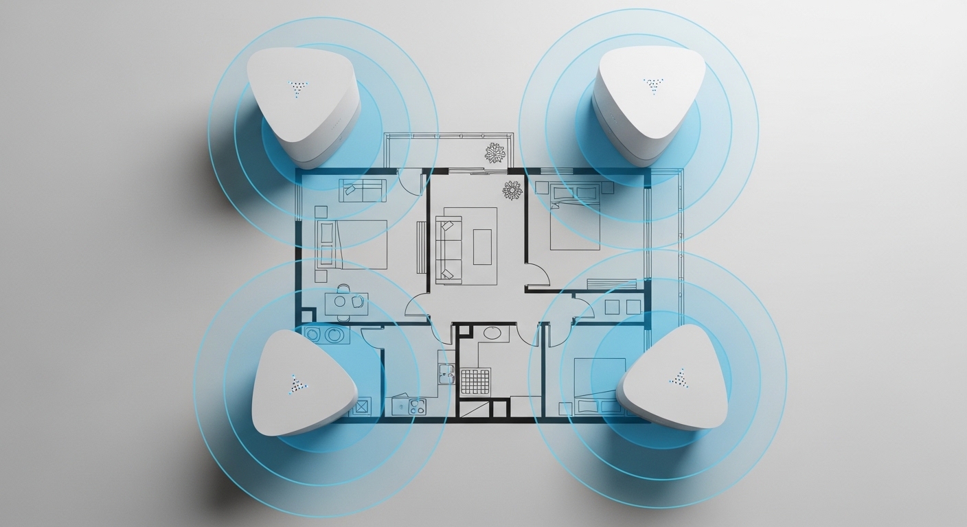 Système Wi-Fi maillé couvrant un appartement