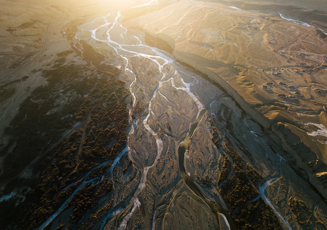 Ancient floodplain where dinosaur bones are buried in sediment