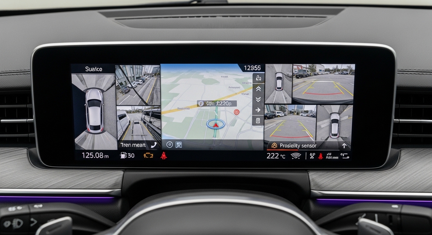 Interface tableau de bord voiture autonome niveau 3