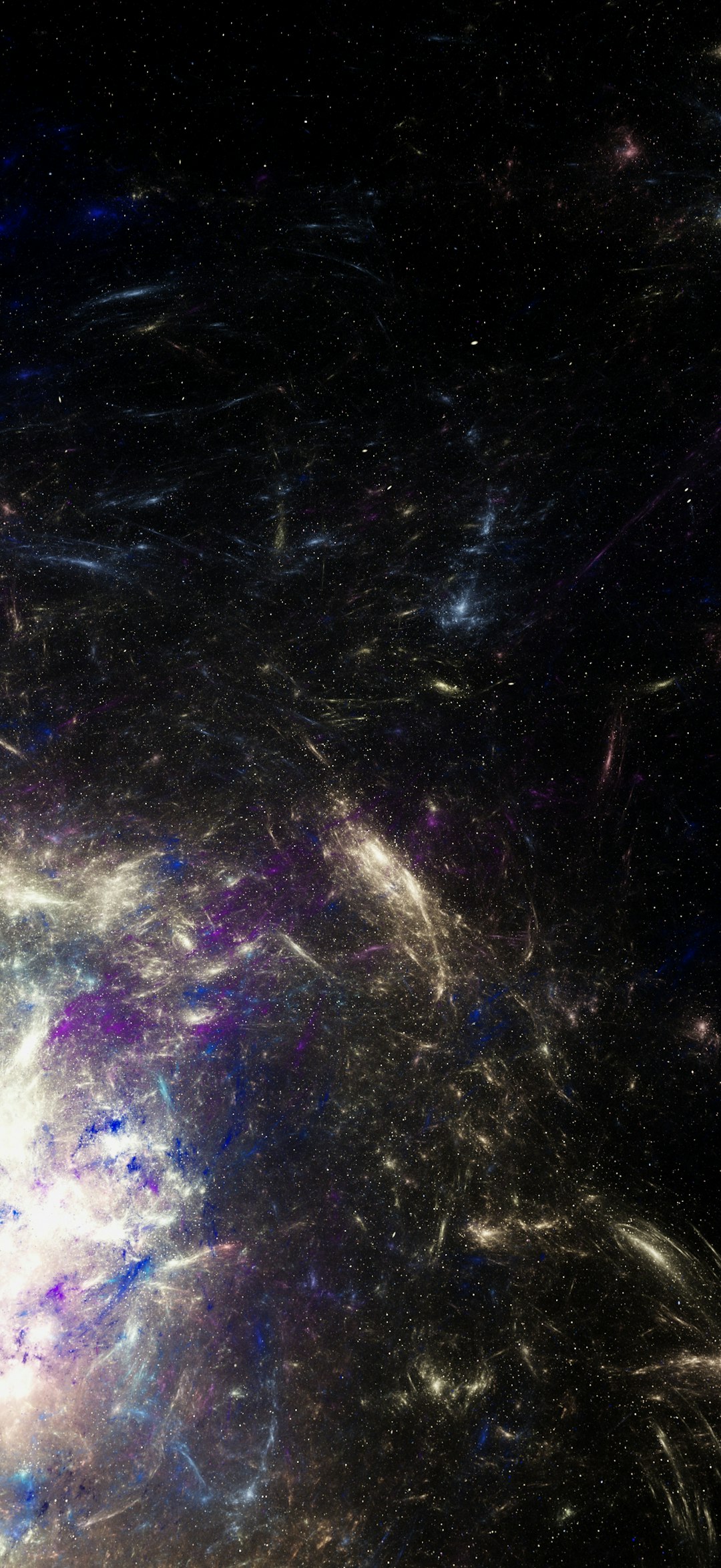 Colorful nebula with new stars forming inside