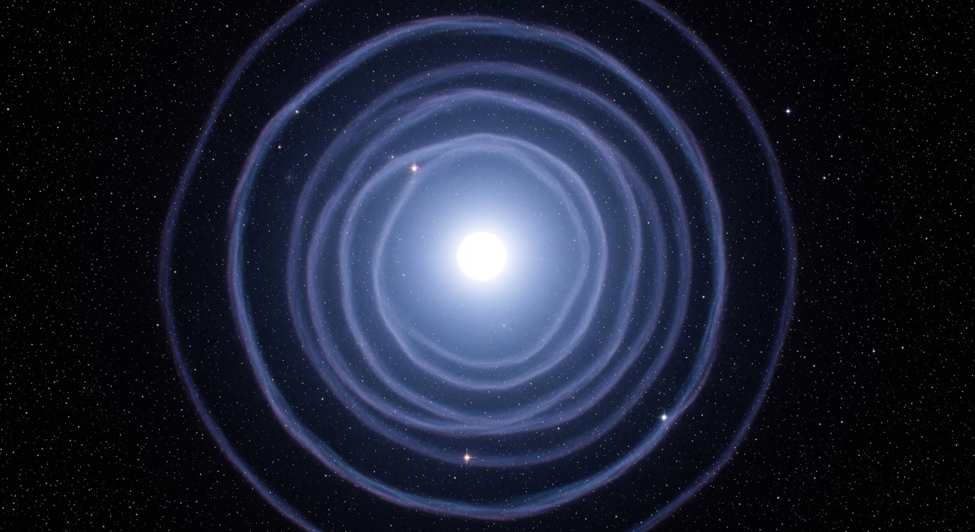White dwarf star surrounded by planetary nebula