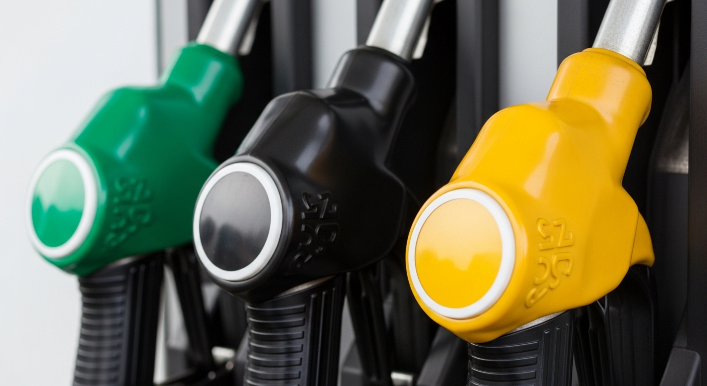 تفاصيل خراطيم الوقود الملونة عن قرب