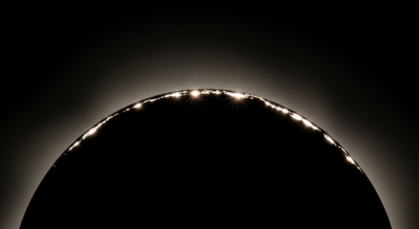 Cuentas de Baily durante un eclipse solar total