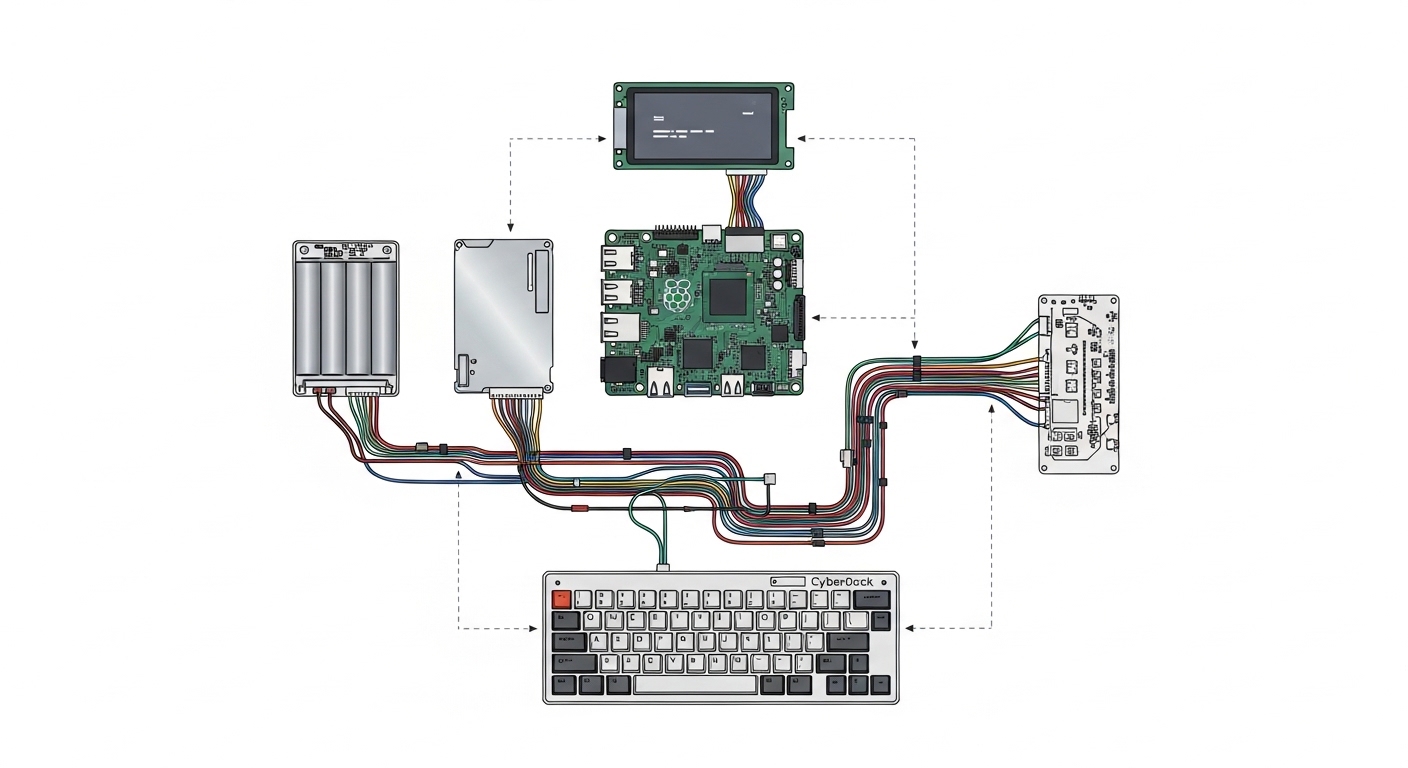 Diagram komponen utama cyberdeck