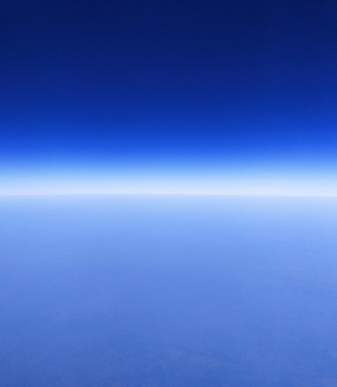 Earth atmosphere viewed from orbit with haze layer