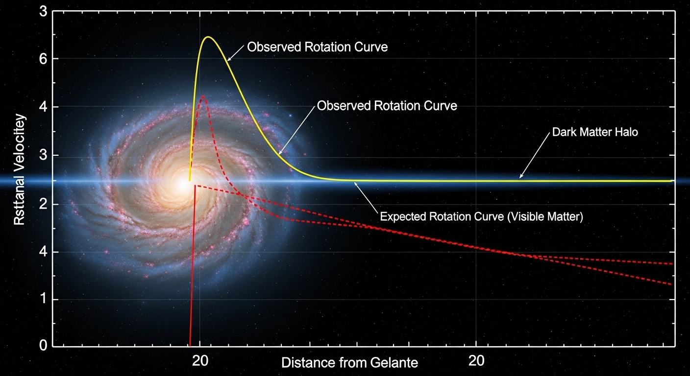 Courbe de rotation galactique et halo de matière noire